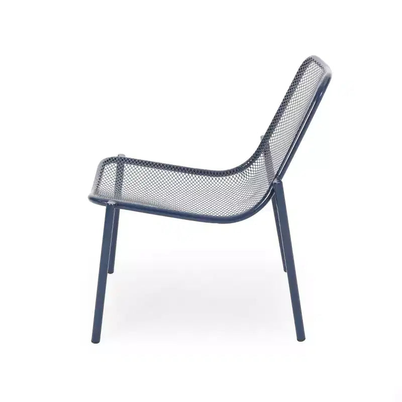 2pcs Stackable Chairs, Outdoor Seats Dining Chair with Large Backrest, Patio Metal Bistro Chair, Armless King Chairs for Porch Yard Garden