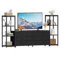 COZONY TV Stand Entertainment Center with 9 Fabric Drawers & Industrial Shelves for TVs up to 75 Inches