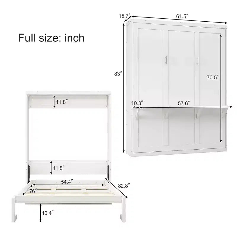 GDFStudio Ken Space-Saving Design Murphy Bed with Folding Wall Bed