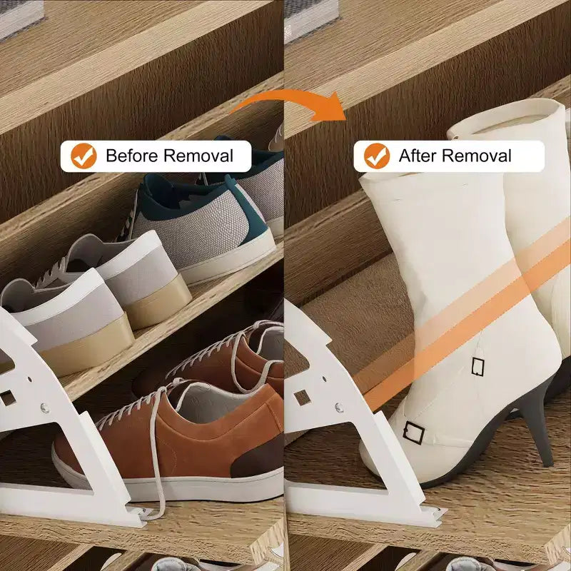 Shoe Cabinet with 4 Flip Drawers, Fluted Narrow Storage Cabinet with Adjustable Shelves, Modern Freestanding Shoe Organizer for Entryway, Hallway