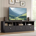 70'' Mid-Century Modern TV Stand,Entertainment Center with 3 Drawers & Open Shelves, Media Console for 65/70/75 inch TVs in Living Room & Bedroom