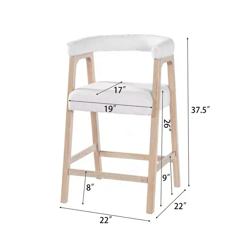 26'' Seat Height Bar Stools with Back, Set of 2 Counter Stools for Kitchen Island Dining Room Home Bar - ModernLuxe