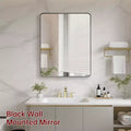 SUMERAIN Rectangle Bathroom Mirror, 24X30' Wall Mount Bathroom Vanity Mirrors, Black Aluminum Frame