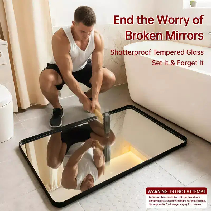 SUMERAIN Rectangle Bathroom Mirror, 24X30' Wall Mount Bathroom Vanity Mirrors, Black Aluminum Frame