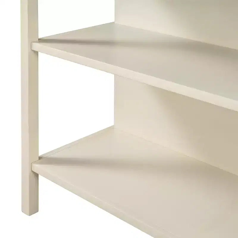 sumyeg 45 Solid Wood Kitchen Island with Butcher Block and Open Shelves for Small Spaces