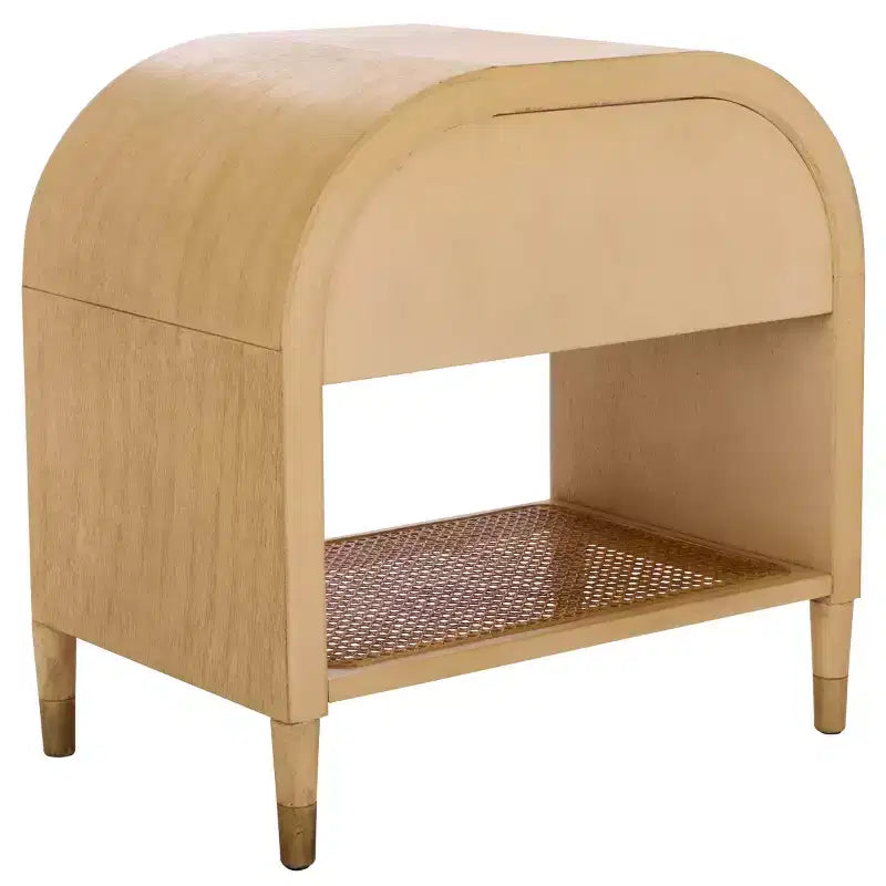 Mahan 1 Shelf 1 Drawer Nighstand - NST6609 - Natural - Safavieh