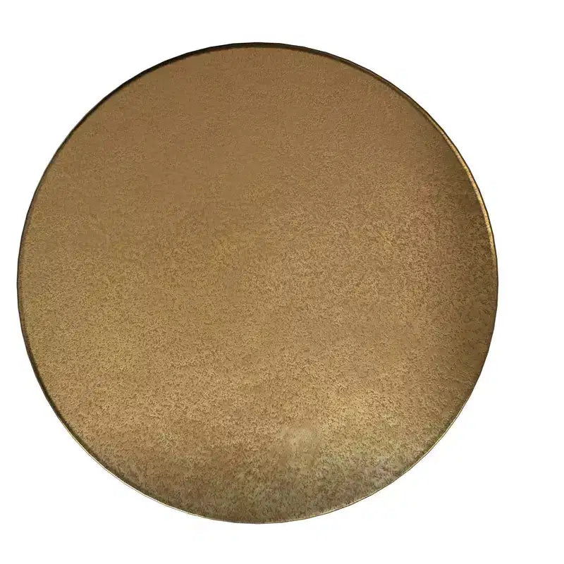 Ashwood Contemporary 16 inch Wide Cast Aluminum Side Table in Antique Brass/Antique Bronze, Fully Assembled