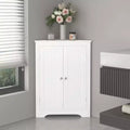 sumyeg Corner Cabinet with 2 Doors and Adjustable Shelves for Home Storage