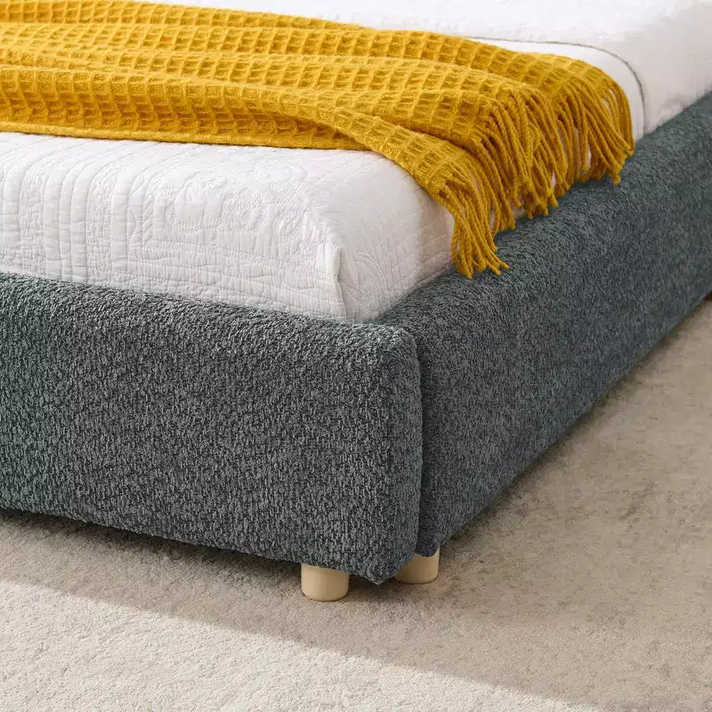 GDFStudio Arcora Circle Yarn Fabric Upholstered Bed