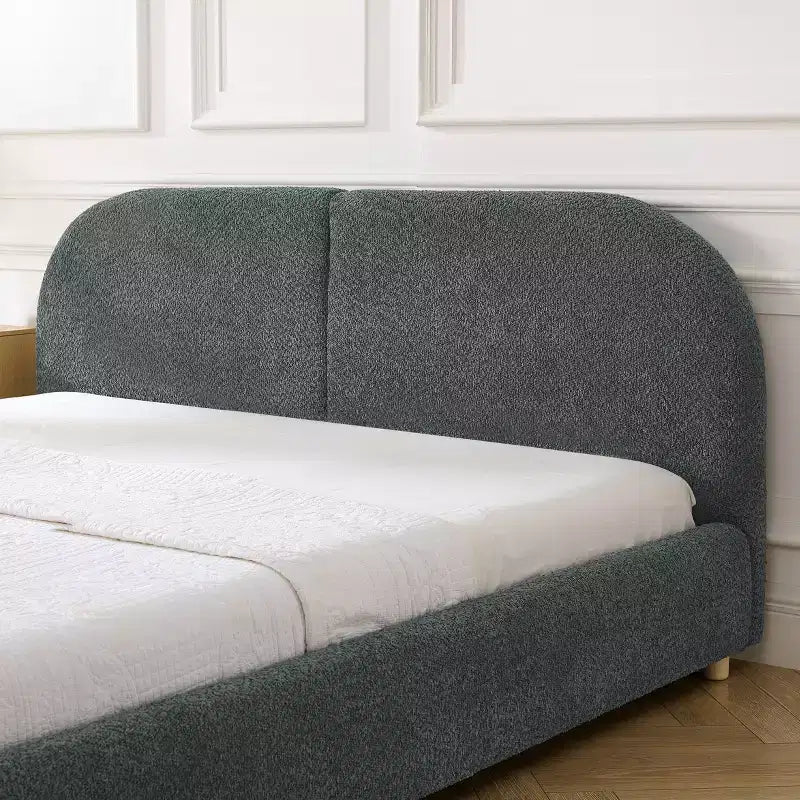GDFStudio Arcora Circle Yarn Fabric Upholstered Bed