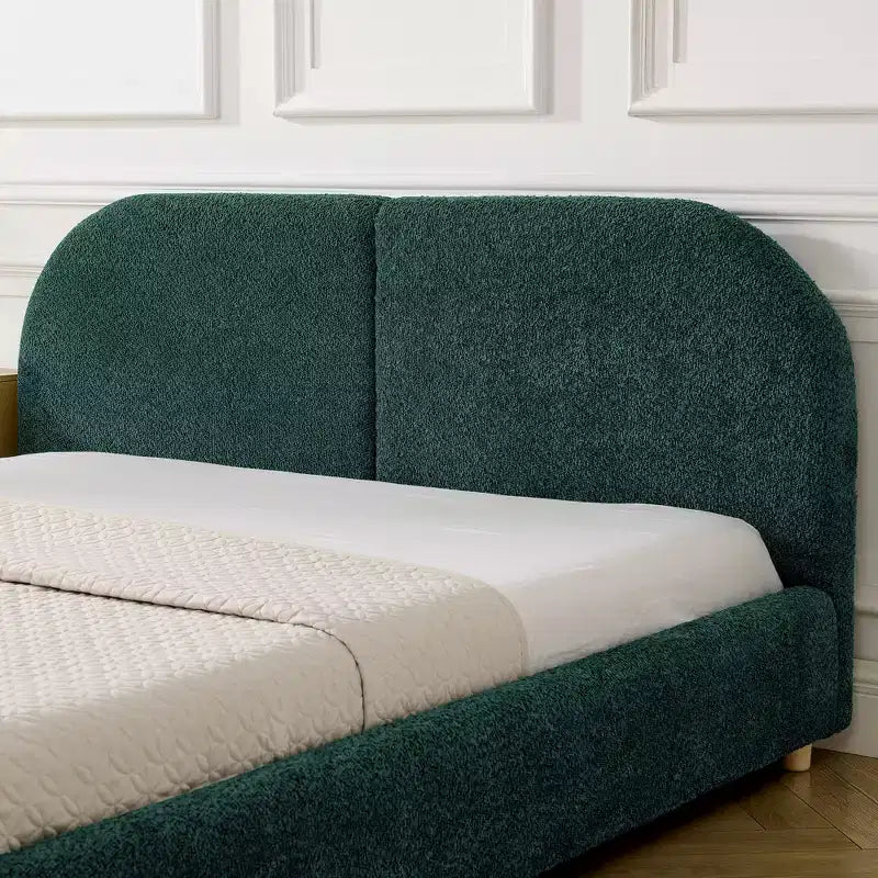 GDFStudio Arcora Circle Yarn Fabric Upholstered Bed