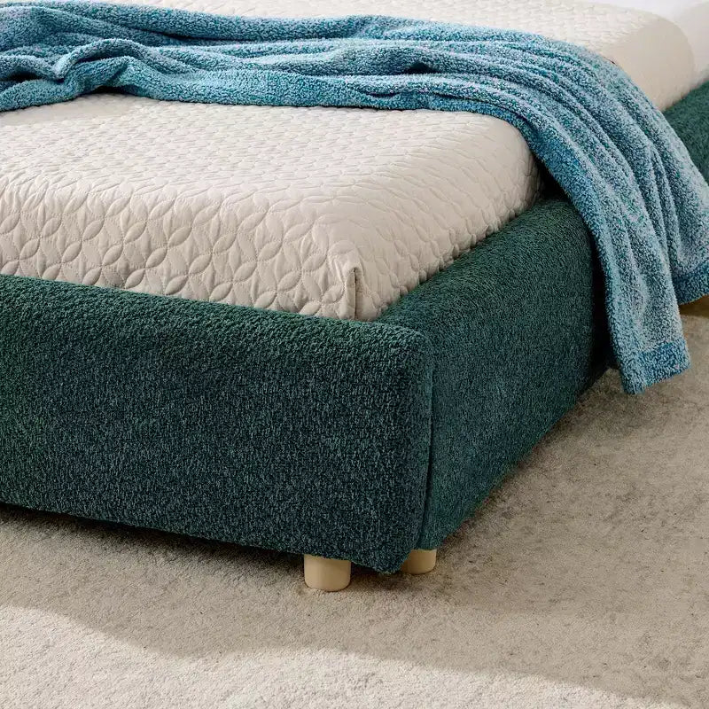 GDFStudio Arcora Circle Yarn Fabric Upholstered Bed