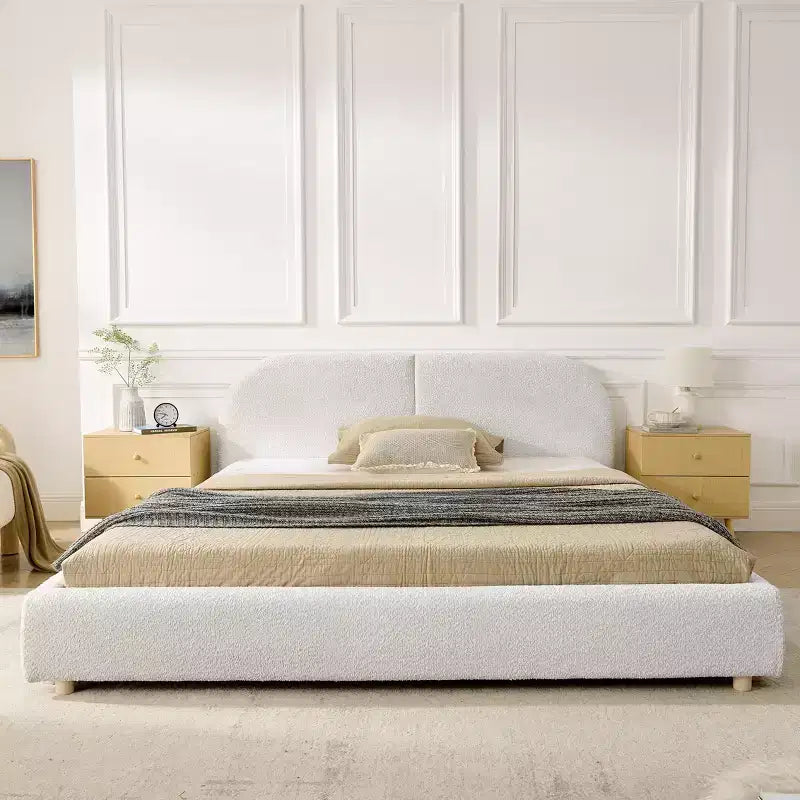 GDFStudio Arcora Circle Yarn Fabric Upholstered Bed