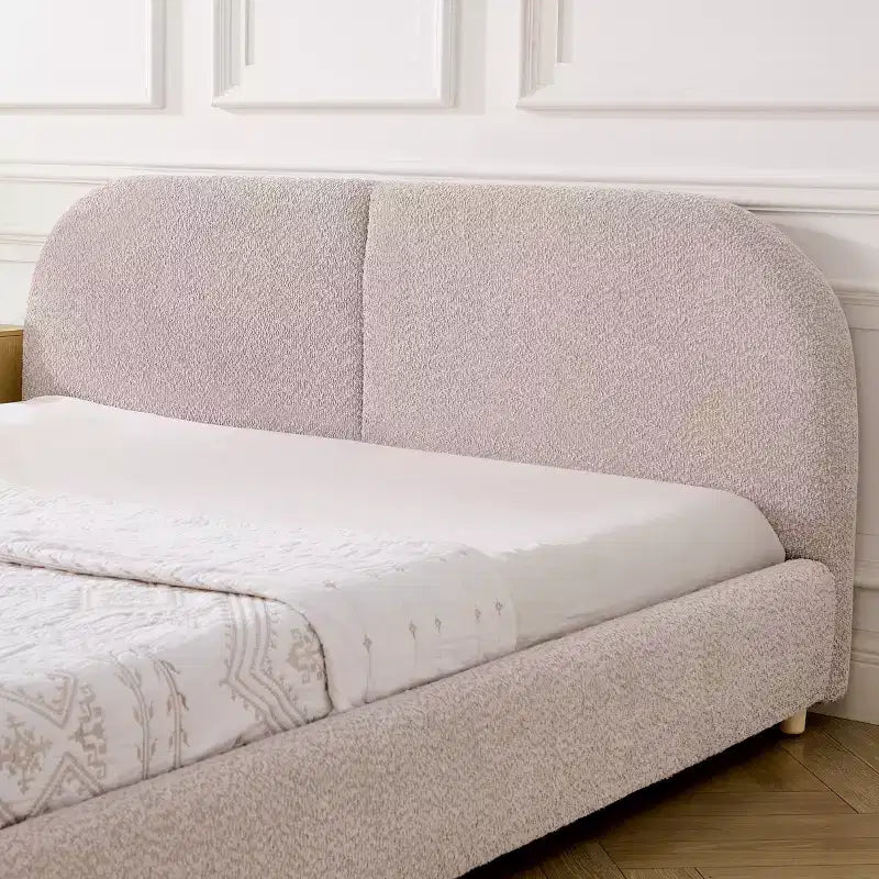 GDFStudio Arcora Circle Yarn Fabric Upholstered Bed