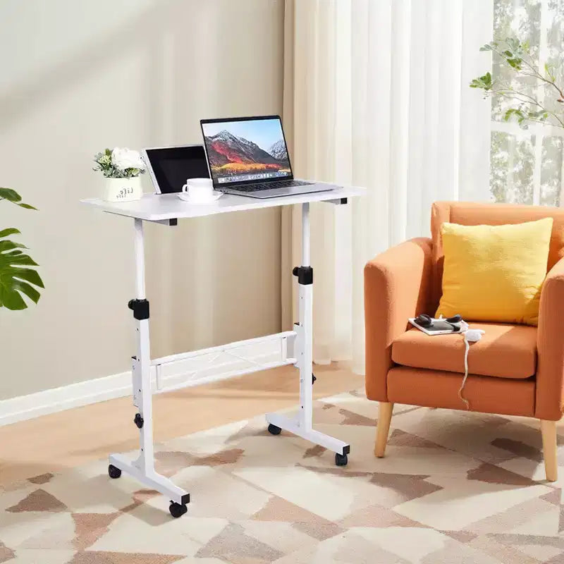 COZONY 32 Inch Mobile Standing Desk with Wheels, 3143 Height Adjustable Laptop Desk, Metal Frame