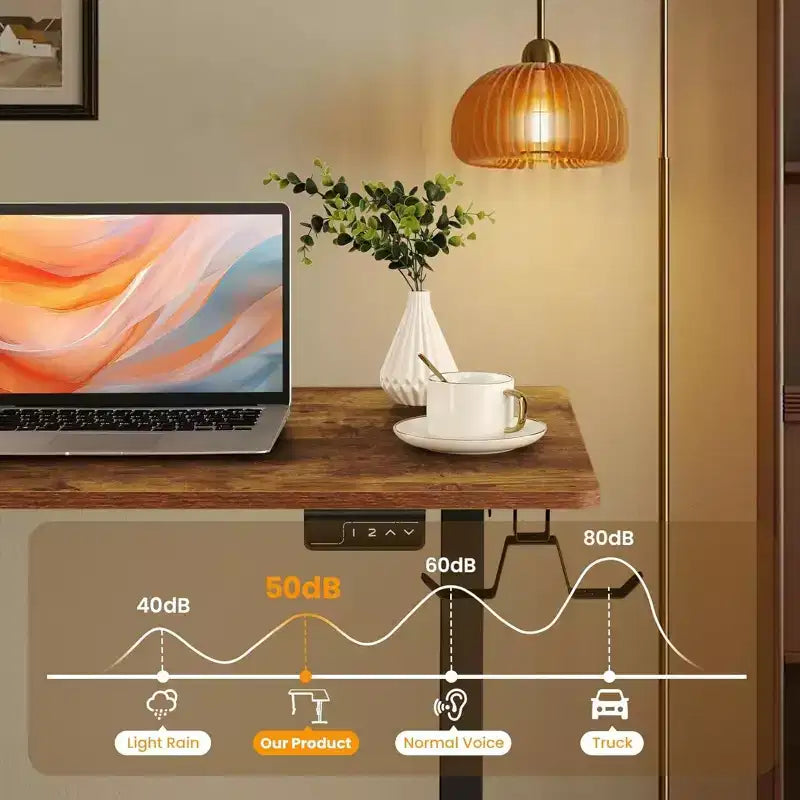 HOMDOX 63 x 55 Elec. L Shaped Corner-Standing-Desk w/Outlets/Mouse Pad/Hook HIG-Adjustable Home/Office/Writting/Gaming 2026 New Workstation