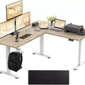 HOMDOX 63 x 55 Elec. L Shaped Corner-Standing-Desk w/Outlets/Mouse Pad/Hook HIG-Adjustable Home/Office/Writting/Gaming 2026 New Workstation