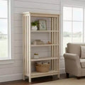 48" Mission 4 Tier Shelf Unit Unfinished - International Concepts: Solid Parawood Storage