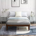 Costway Full Size 14'' Wooden Bed Frame Mattress Platform Wood Slats Support EspressoNatural
