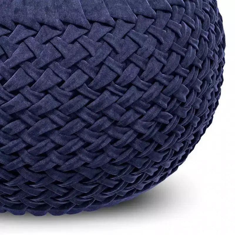 Faye Velvet Round Pouf - WyndenHall