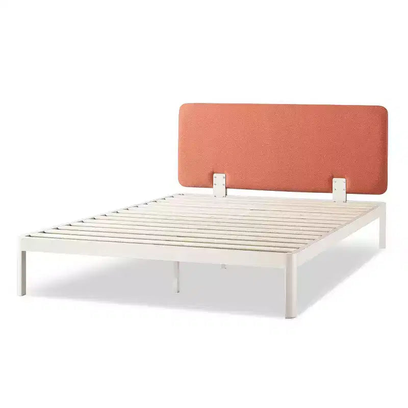 Best Price Mattress Kert Metal Platform Bed with Fabric Headboard